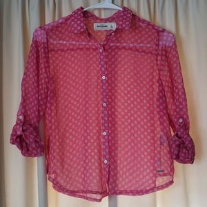 Abercrombie button up sheer shirt